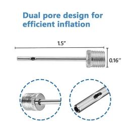 Aço inoxidável Bomba Inflável Agulha, Válvula de Ar Adaptador, Esporte Bola, Futebol, Basquete, Futebol, Novo, 5 Pcs, 10 Pcs, 20Pcs - Image 2