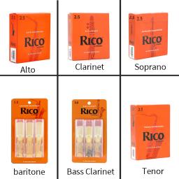 D'addario RICO Orange Box Reeds Eb Alto Barítono Bb Soprano Tenor Barione Saxphone Clarinete Baixo Clássico, EUA Original - Image 1