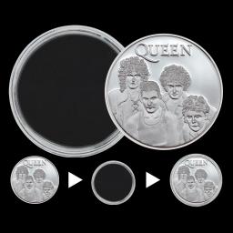Moeda Comemorativa Rainha Prata, Banda Mundial Popular, Freddie Mercury, Moedas Desafio, Colecionáveis, Home Decor, Festival Presente - Image 3