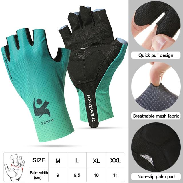 GTUBIKE Luvas de Ciclismo Meio Dedo Antiderrapante Respirável - Proteção Superior