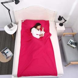 Ultraleve Sleeping Bag Liner Seda Exterior Único Sleeping Bag Liner Viagem Hotel Dormir Sack Liner com Travesseiro Bag 75x 210cm - Image 1