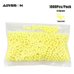 1000 unidades/pacote bolas de paintball airsoft 6mm greve bb bola greve rifle arma tiro estilingue munição plástico velocidade carga para a caça - Image 1