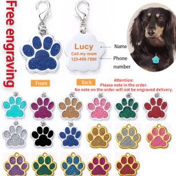 Personalizado pet gravura id nome tag cão anti-perdido personalizado colar coleira acessórios gato id telefone tag pingente filhote de cachorro decorações - Image 1