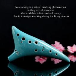 12 buracos ocarina alto cerâmica flauta iniciantes instrumento musical de sopro - Image 6