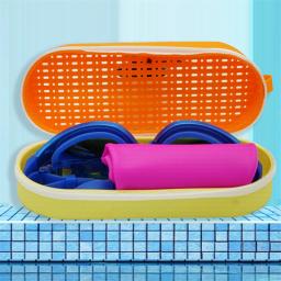 Silicone Swim Goggle Case com Clip e Drain Holes, Óculos de Natação, Caixa de Proteção, Portátil, Homens, Mulheres, Crianças - Image 2