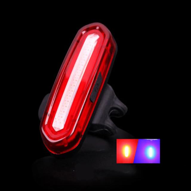 Lanterna Traseira USB Recarregável Vermelha para Bicicletas - Impermeável e Ideal para Ciclismo ao Ar Livre