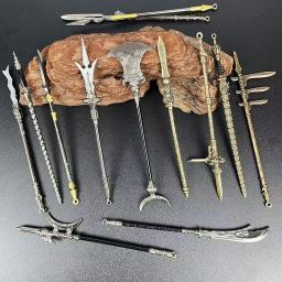 Mini Katana Cosplay Falso Espada Réplica, Arma Decoração, Espadas Prop, Metal chinês, Miniatura Desk Acessórios, Faca de brinquedo retro - Image 2