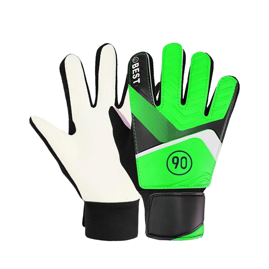 Luvas portáteis profissionais do futebol do látex, prática do futebol, proteção da mão do goleiro, engrenagem dos esportes, verde, tamanho 5, 1 par - Image 1