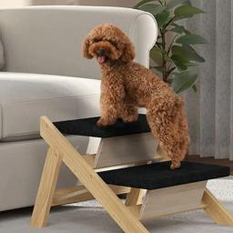 Rampa dobrável antiderrapante para animais de estimação, Escadas de cama para cães e gatos, Escada de cama leve para cães, Escalada 2 em 1 - Image 5
