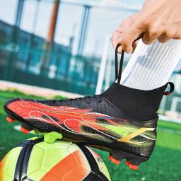 Qualidade por atacado sapatos de futebol mbope futebol botas futsal chuteira campo chuteiras treinamento tênis ourdoor calçados femininos tf/fg - Image 4