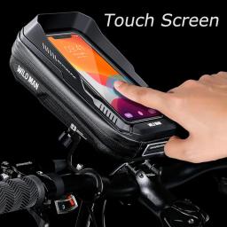 SELVAGEM MAN-Rainproof Hard Shell Bike Bag, Caso Titular do telefone da bicicleta, Touch Screen, Ciclismo Bag, MTB Acessórios, 6.7 Polegada - Image 3