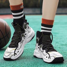 Tênis antiderrapantes de basquete masculino, amortecimento, fitness, treinamento, pipoca, sola de borracha, esportivo, casual, 2024 - Image 4