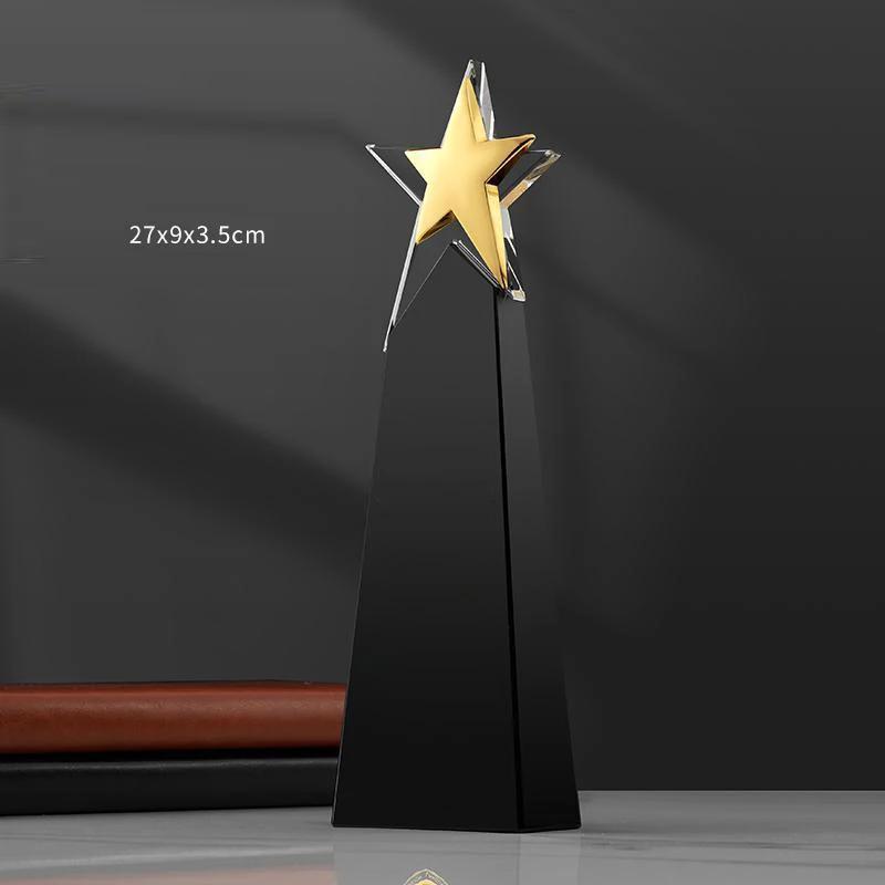 Cristal troféu presente celebração personalizada de cinco pontas Star Championship competição empregado reunião lembrança criativo troféu, 1Pc - Image 1