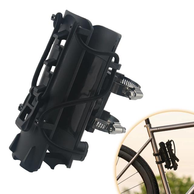 Suporte de Gaiola Ajustável para Bicicletas com Copo de Água e Rotação 360 para Áudio