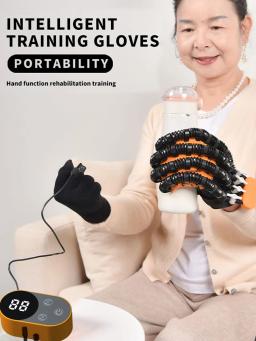 Novo robô de reabilitação luva exercitador de mão luvas de treinamento de dedo acidente vascular cerebral hemiplegia dispositivos mão reabilitação treinador reabilab - Image 1