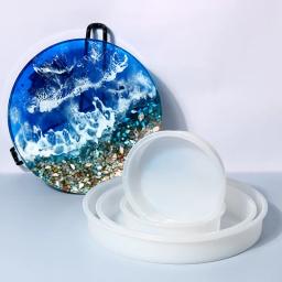 Grande Rodada Silicone Mesa Molde, Handmade Rio Mesa, Molde de Resina Epóxi UV, Gesso Concreto Coaster, DIY Artesanato Moldes, Home Decor - Image 6