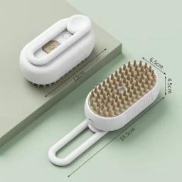 Escova elétrica 3 em 1 para cabelo de cachorro e gato, escova elétrica para limpeza de animais de estimação, spray de vapor, massagem, remoção de pelos, pente anti-voador - Image 4