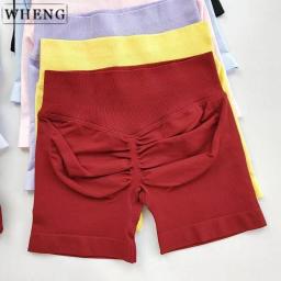 Wheng 2 pçs yoga terno de fitness feminino sem costura rendas sutiã de yoga superior cintura alta treino scratch shorts terno esportivo terno de fitness - Image 3