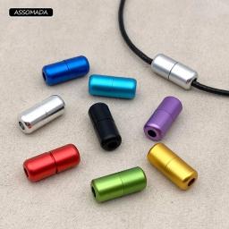 Alumínio Fechos Parafuso para Fazer Jóias, Cilindro Fecho Final, Colar e Pulseira Conectores, Acessórios DIY, 3.5mm Buraco, 10PCs - Image 1