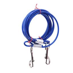 Outdoor Pet Leash Com Pilha Fixa, Estaca De Parafuso De Metal, Camping, Jardim, Fio De Aço Chão, Cães Leads Set, 3m - Image 4