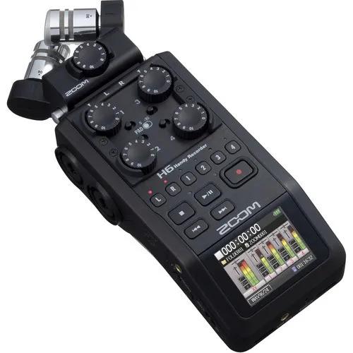 Gravador Portátil Zoom H6 Preto com Microfone Único e 6 Entradas para Gravação Multi-Track