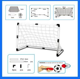 Objetivo de futebol dobrável com bomba e bola para crianças, Portão portátil do futebol, Treinamento de futebol ao ar livre, Brinquedo esportivo - Image 5