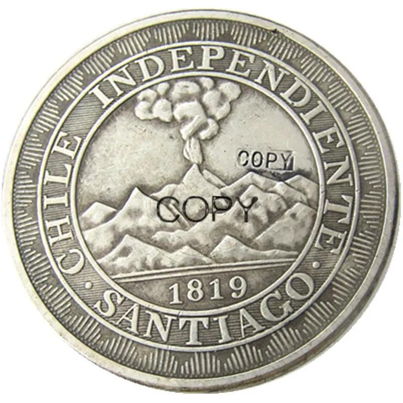 Chile peso 1819 prata chapeado cópia moeda - Image 1