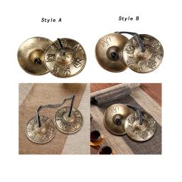 Pratos tibetanos Tingsha, decoração leve para família e amigos, instrumento de percussão, sinos de meditação, 6,5 cm - Image 3