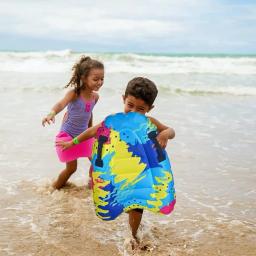 Prancha inflável portátil com alça, brinquedo flutuante de PVC para crianças e adultos, flutuador de praia e piscina, verão - Image 4