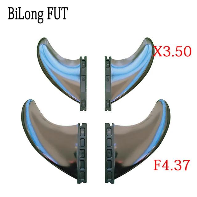 Conjunto de Fins FUT para Prancha de Surf em Fibra de Vidro e Nylon - 2 Peças com Profundidades de 4.37" e 3.5"