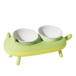 Tigela dupla de aço inoxidável para pet, suporte dobrável, tigela de comida e água para cães e gatos, alimentador antiderrapante de grande volume, acessórios para animais - Image 2