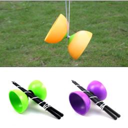 Malabarismo Diabolo Toy para adultos e crianças, Yoyo chinês engraçado, embreagem de 3 rolamentos, varas de metal chinês YOYO, brinquedos saco de cordas, presente - Image 3