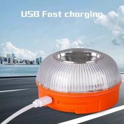 Luz de farol de emergência para carro, recarregável por usb, v16, indução magnética, luz de advertência piscante, ajuda a flash, lâmpada de sinal de segurança - Image 2