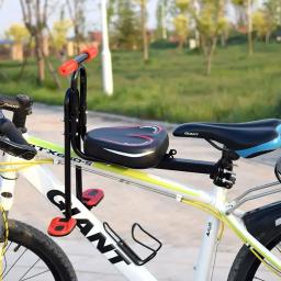 Assento de segurança montado na frente para crianças, Sela de bicicleta com pedais, MTB Road Bike Acessórios - Image 5