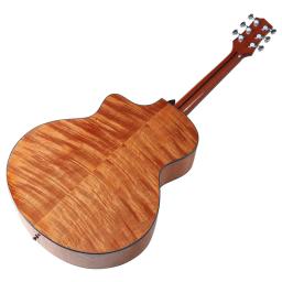 Flame Maple Back Acoustic Guitar, 40 Polegada Folk, High Gloss, Solid Spruce, Wood Top, Instrumentos de música, entrega rápida - Image 3