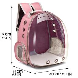 Transparente Pet Carrier Backpack, Cápsula Transparente, Bubble Pet Backpack, Pequeno animal filhote de cachorro Kitty e pássaro, respirável para viagens - Image 2