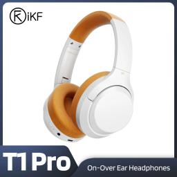 Auscultadores sem fios Bluetooth, auriculares com fio, cancelamento de ruído, fone de ouvido Hi Fi Gaming, chamada ENC, 100 horas Playtime, Pro Over, IKF-T1 - Image 1