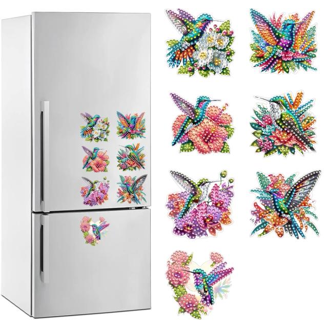 Ímã Criativo para Geladeira: Adesivos DIY de Pintura em Diamante e Artesanato para Presentes em Festas