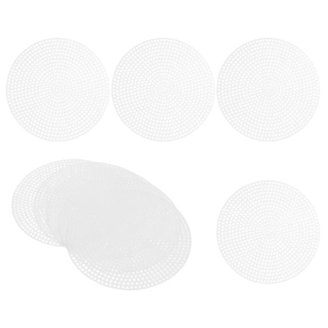 Lona Circular para Cross Stitch com 20 Estênceis de Malha Plástica Reutilizável em Branco
