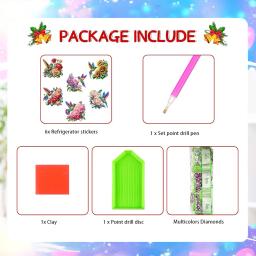 Ímãs de geladeira acrílicos para artesanato DIY, forma especial, bolo, borboleta, Diamond Art, decalques, pintura, presente do partido, 6pcs - Image 5