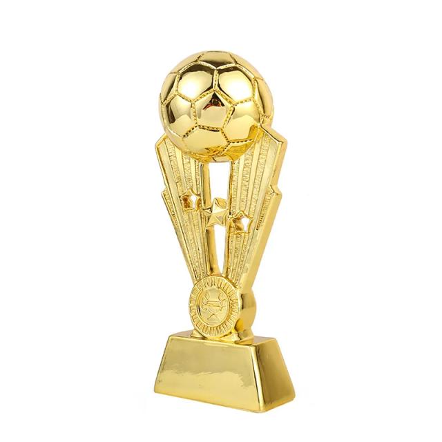 Troféu de Futebol Champions Cup em Galvanoplastia com Acabamento em Resina