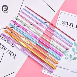 Alumínio Crochet Ganchos para Costura, Agulhas de Tricô, Crochet Hook, Sweater Weaving Tools, Knitting Tool, 3.5mm-5mm Tamanhos - Image 2