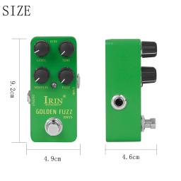 IRIN-RS-20 Golden Fuzz Guitarra Elétrica Baixo Pedal Efeito, True Bypass, profundo, Scuzzy, Fuzz, Acessórios - Image 3