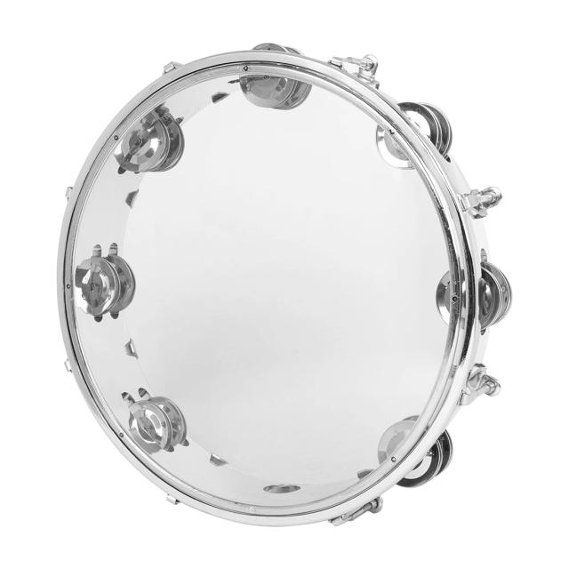 Tamborim Ajustável SLADE de 10" para Dança Cristã - Instrumento de Percussão Orff com Duplo Tambor