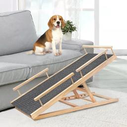 Rampa dobrável portátil para cão e gato, Rampa para animais de estimação, tapete antiderrapante, trilhos laterais de segurança, escada para sofá, cama do carro, escada até 200 libras - Image 1