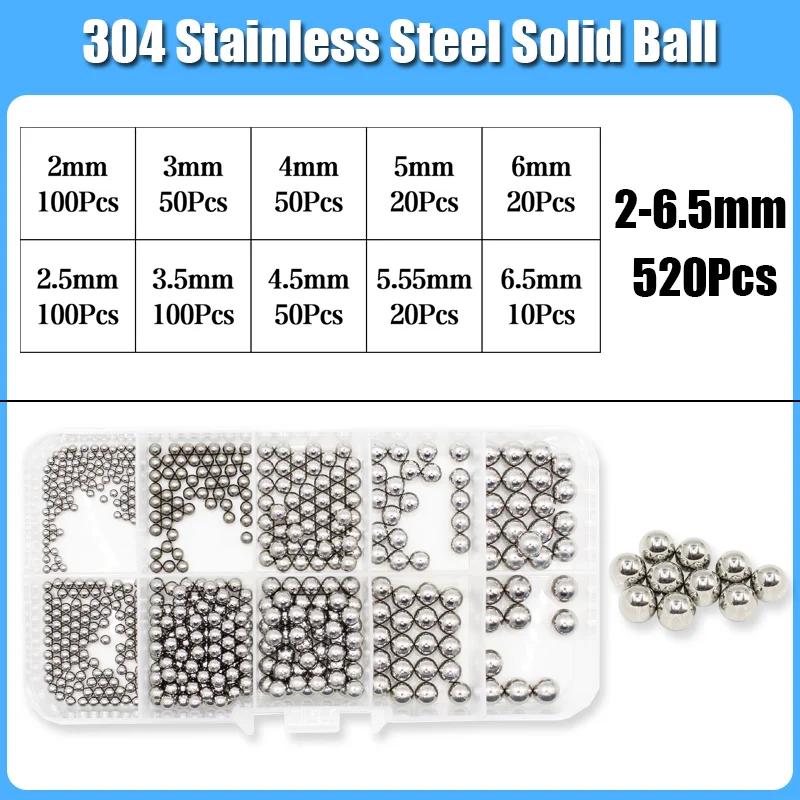 304 bola de aço inoxidável de alta precisão rolamento bola pequena suave sólida grânulo redondo diâmetro 2mm-12mm mtb criança bicicleta scooter - Image 1