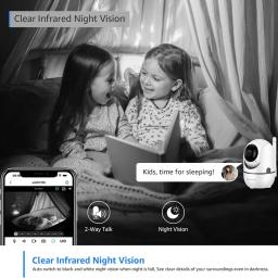 Câmera de Vigilância Interna para Bebê e Pet, 1080P, Full HD, WiFi, Pan Tilt, IP, Segurança Doméstica, Rastreamento Automático, Detecção de Movimento, iCSee - Image 3
