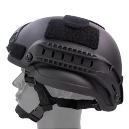 BOOIU-capacete protetor do combate com trilho lateral, NVG monte DE para atividades exteriores da caça do Paintball tático de Airsoft, MICH 2002 - Image 4