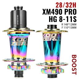 Hub de bicicleta Koozer-MTB, XM490 PRO Boost, 28H, 32 furos, 15x110mm, 12x148mm, TA Thru, HG, XD, MS, SX, GX, NX, 10, 11s, 12s, THRU, CR-MO Aço - Image 2