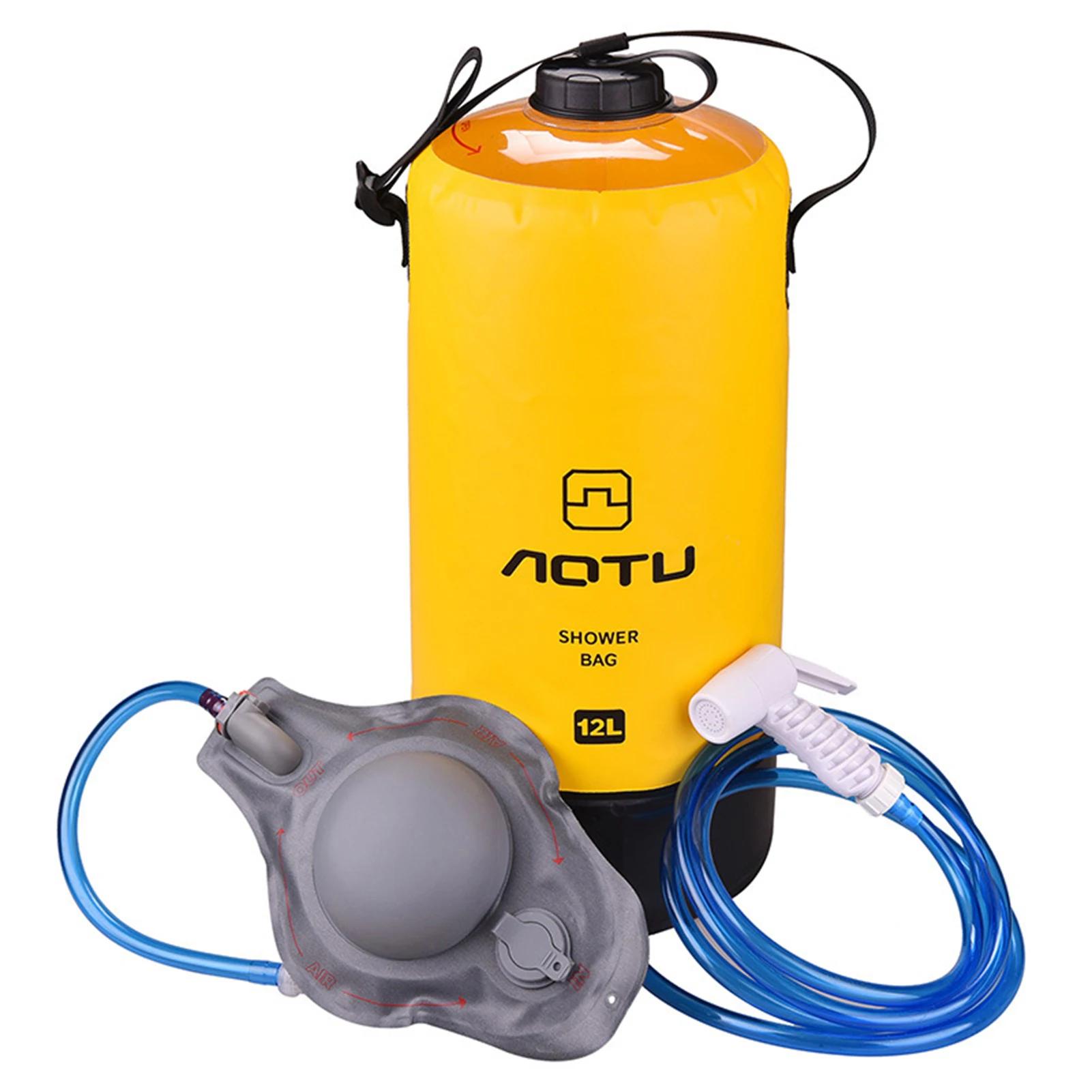 12l acampamento ao ar livre chuveiro saco de água aquecimento solar chuveiro portátil acampamento caminhadas escalada equipamento banho ducha portatil acampamento - Image 1